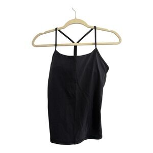 Stori RacerBack Cropped Workout Tank Top Size Small Black